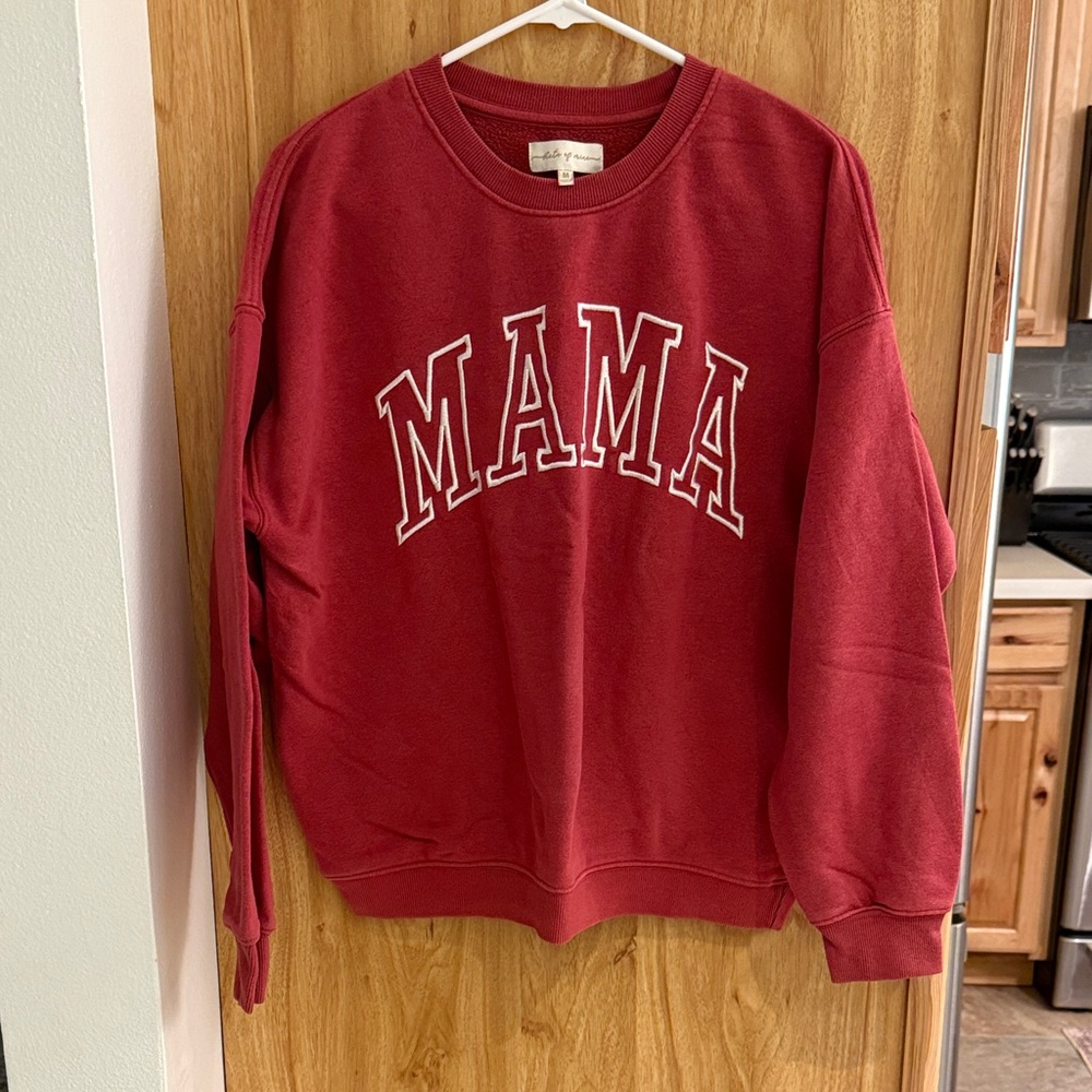 MAMA Embroidered Crewneck Sweatshirt